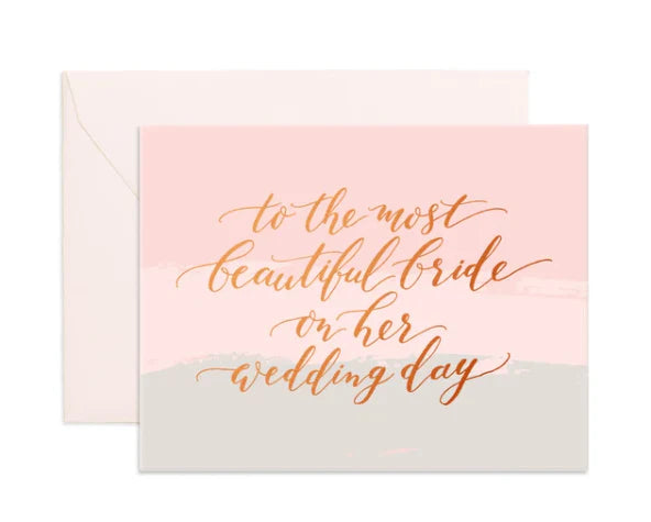 Most Beautiful Bride Card