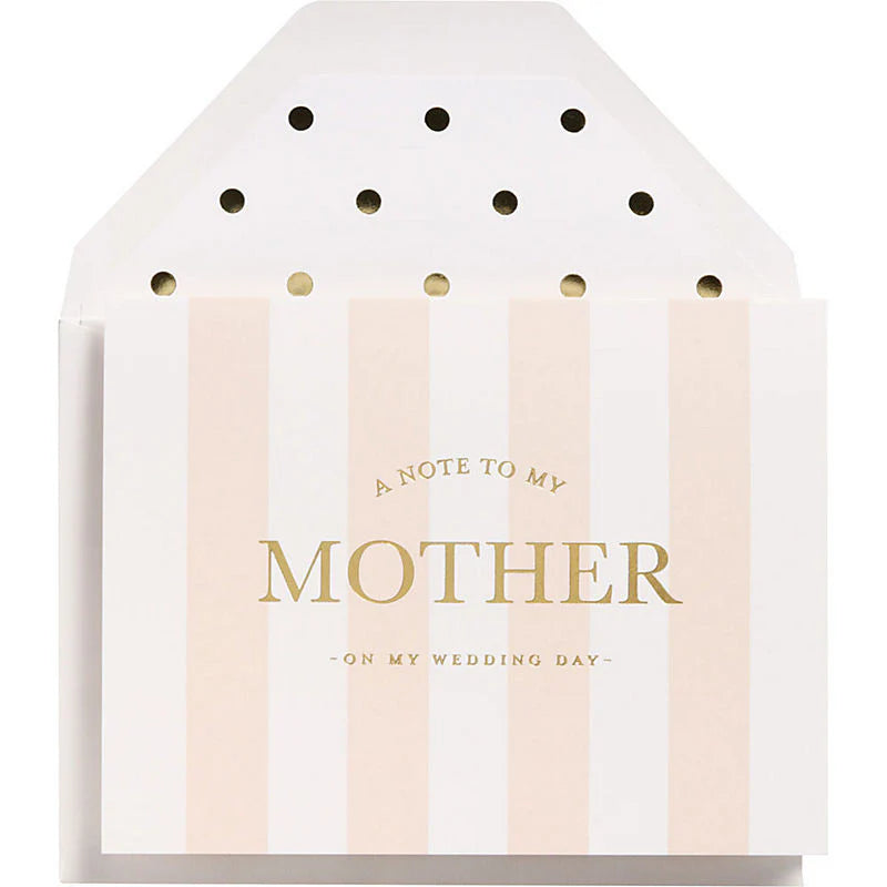 A Note to My Mother on my Wedding Day Card
