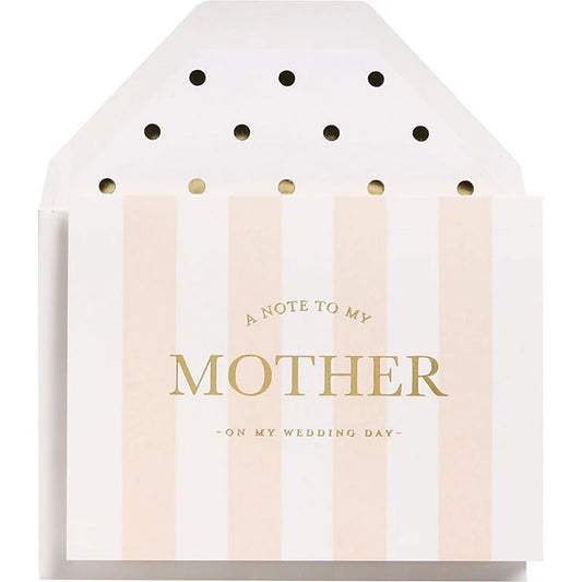 A Note to My Mother on my Wedding Day Card