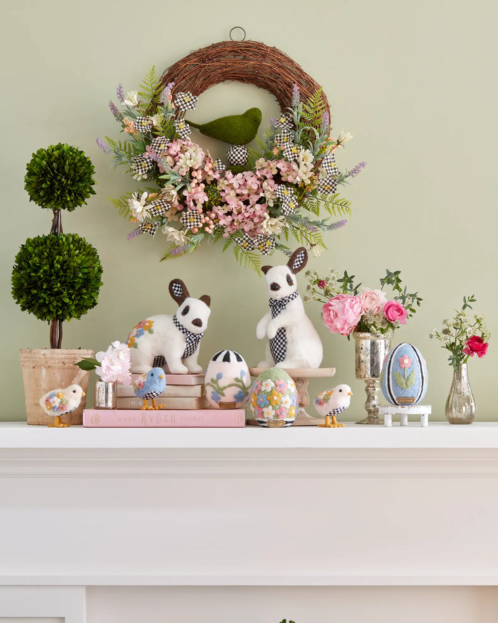 Spring Fling Bird Easter Wreath