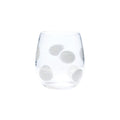 Drop Stemless Wine Glass, White