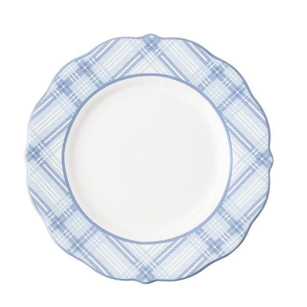 Tartan Chambray Dessert/Salad Plate