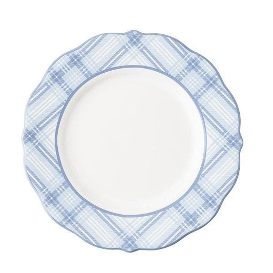 Tartan Chambray Dessert/Salad Plate