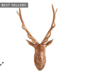 Light Brown Blonde Resin Wall Mount Deer Head 36 Inch