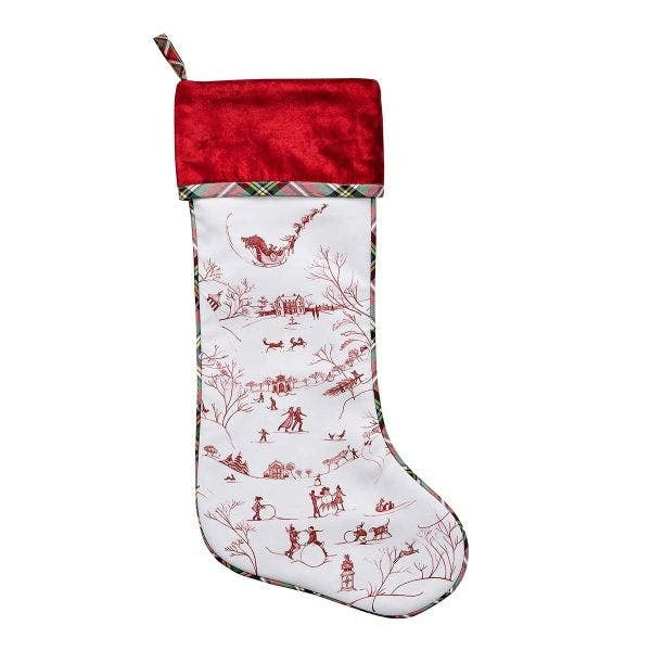 Country Estate Winter Frolic Ruby Stocking