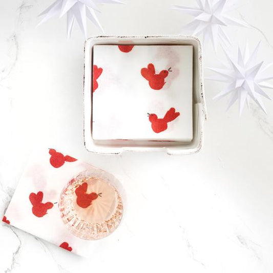 Papersoft Napkins Red Bird Cocktail 20 Pack