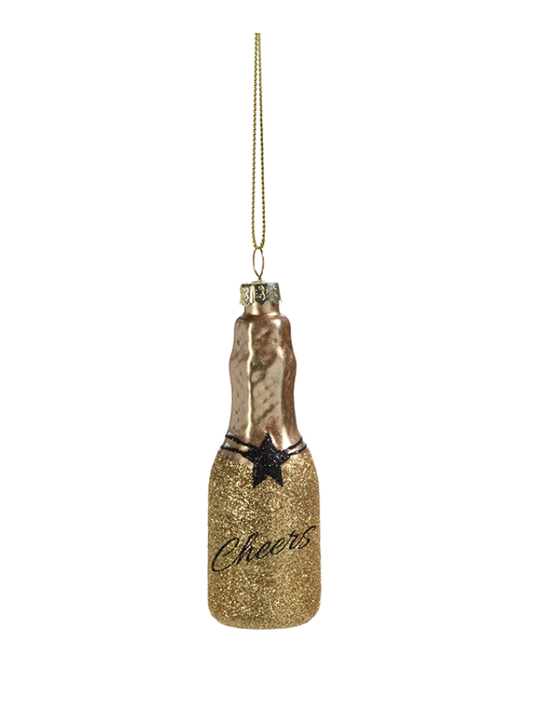 Celebration Bottle Ornament - Gold