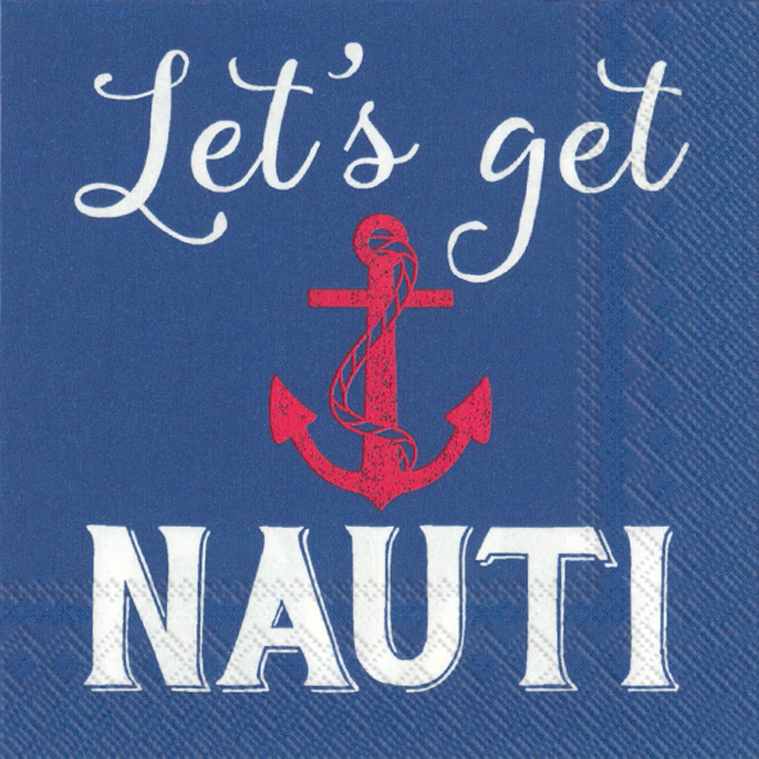 Lets Get Nauti Paper Cocktail Napkin