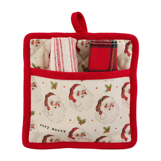 Santa Pattern Pot Holder