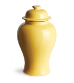 Yellow Koa Lidded Ginger Jar Large