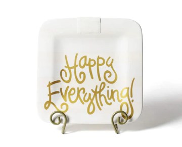 White Stripe Happy Everything 9.25 Mini Platter