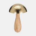 Mushroom 20" w/Wood Base, Gold