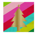 Beverage Napkins - Gold Christmas Tree