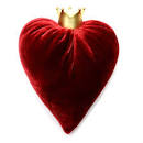 Velvet Heart w/ Gold Crown, Small