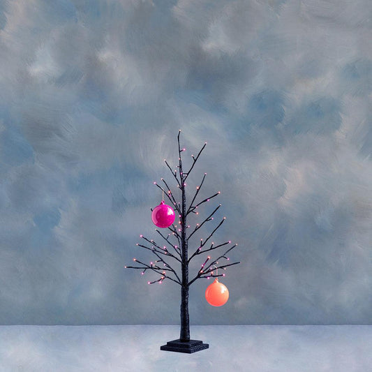 Halloween Tree Small w/Pink/Orange Lights