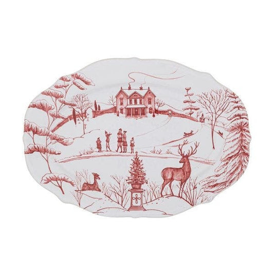 Country Estate Winter Frolic Ruby 8" Tray