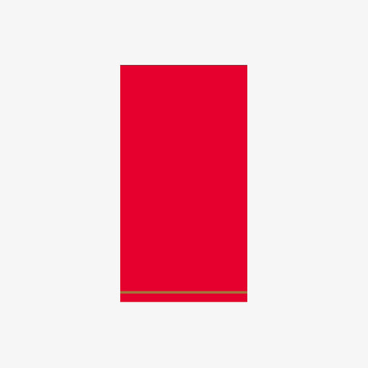 Red with Gold Stripe Guest Paper Napkins