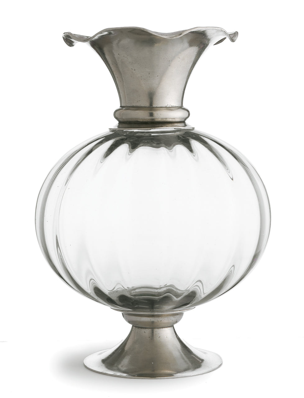 Giovanna Pewter & Crystal Vase