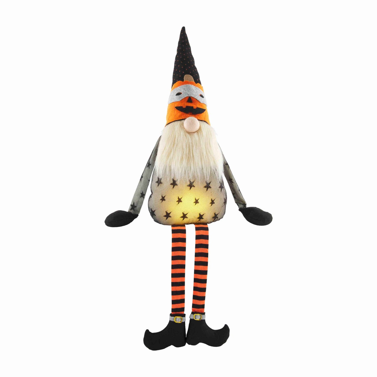 Light-Up Dangle Arm Pumpkin Gnome