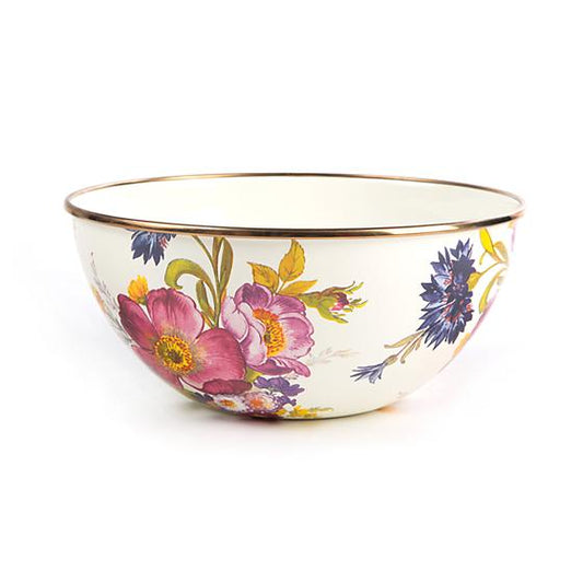 Flower Market Small Everyday Bowl - White