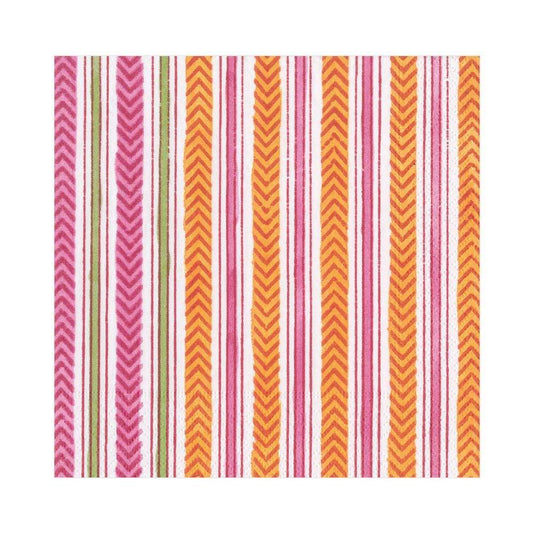 Carmen Stripe Paper Luncheon Napkins in Fuchsia - 20 Per Package