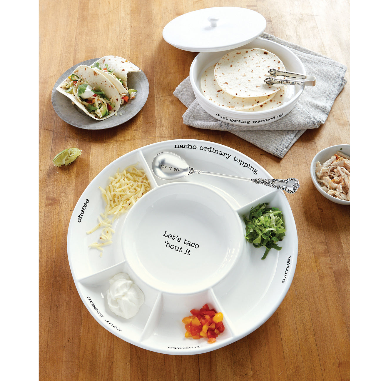 Taco Bar Serving Tray Set