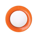 Linen Border Paper Salad & Dessert Plates in Deep Orange - 8 Per Package