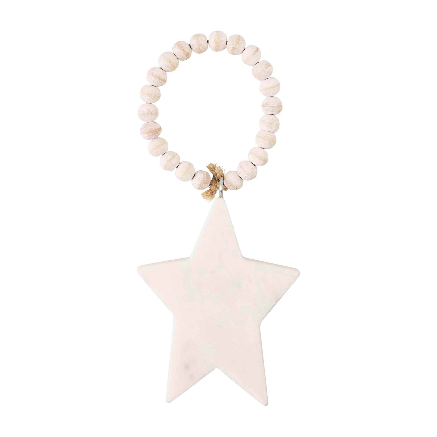 Star White Marble Ornament