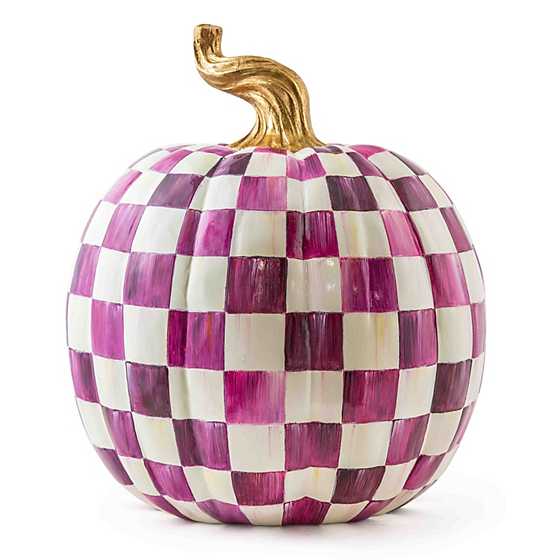 Plum Check Pumpkin - Large