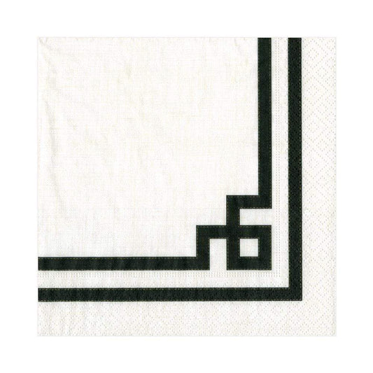 Rive Gauche Paper Luncheon Napkins, Black & White - 20 Per Package