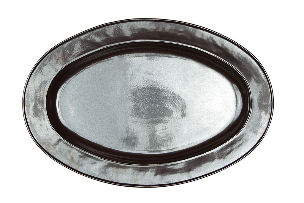 Pewter Stoneware 21" Oval Platter