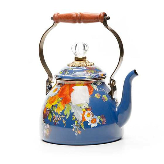 Flower Market 2 Quart Tea Kettle - Lapis