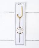 Big Golden Sparkler Wand Letter, J