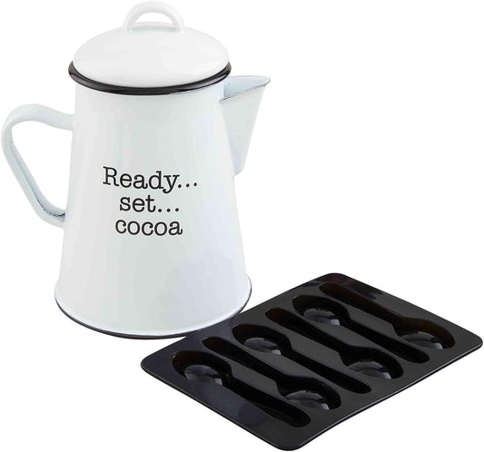 Enamel Cocoa Pitcher Set