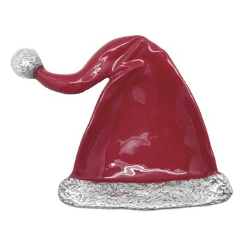 Red Enamel Santa Hat Candy Dish