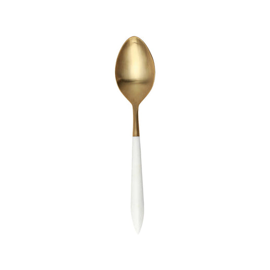 Ares Oro & White Serving Spoon