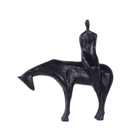 Horse Riding Man Sculpture
