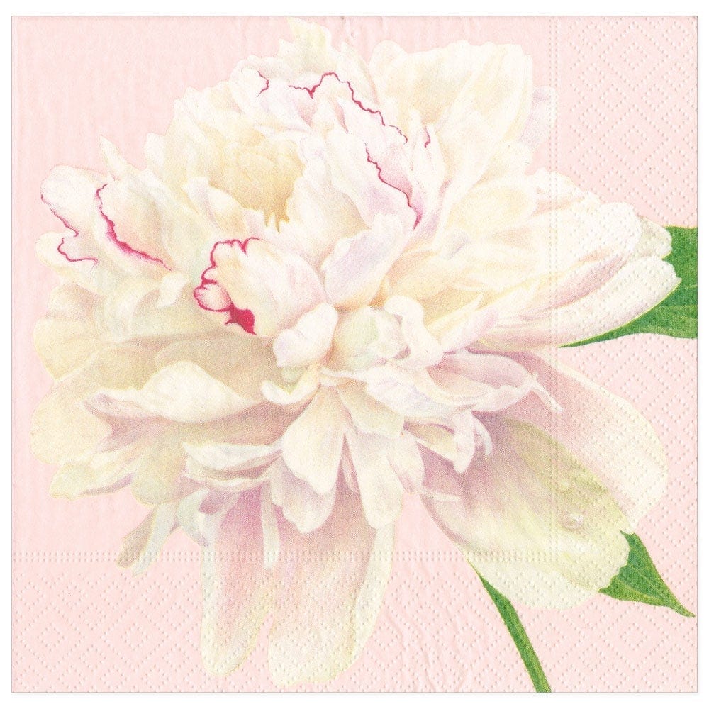 Duchess Peonies Paper Dinner Napkins in Blush