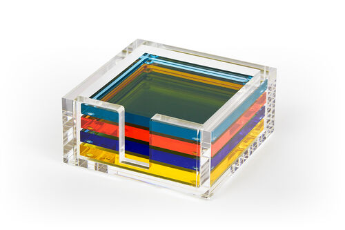 Lucite Multicolor Coaster