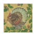 Turkey and Acorns Paper Luncheon Napkins in Gold - 20 Per Package