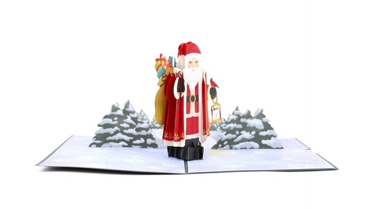 Santa with Toy Bag Pop-Up Card