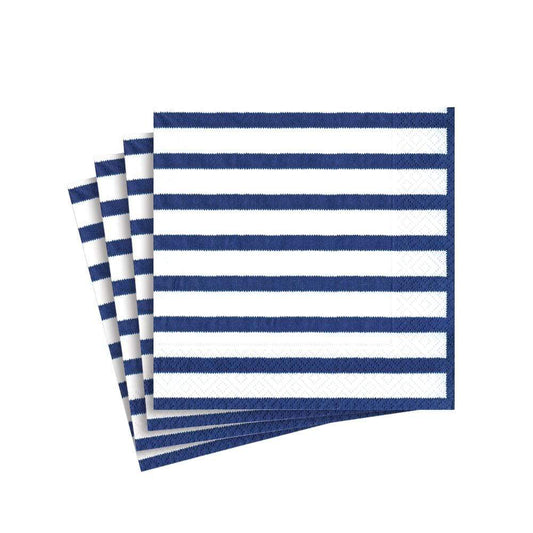 Bretagne Paper Cocktail Napkins in Blue - 20 Per Package