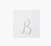 B Papersoft Napkins Monogram Cocktail Napkins (Pack of 20)