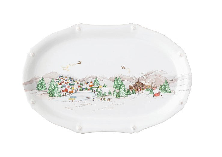 Berry & Thread Platter 17 in. - North Pole