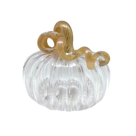 Clear Glass Pumpkin