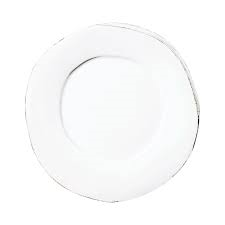 Lastra European Dinner Plate, White