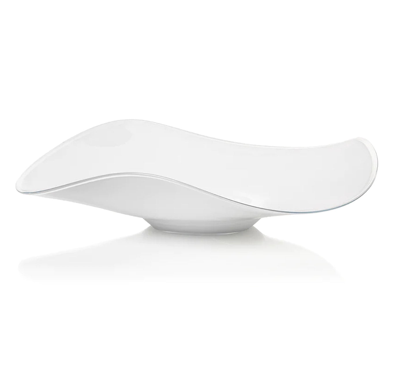 Lagoon Scissor Cut Wave Bowl - Opal White - 23 in