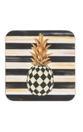 Pineapple Cork Back Coasters, set of 4