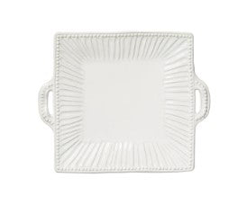 Incanto Stone Stripe Square Handled Platter