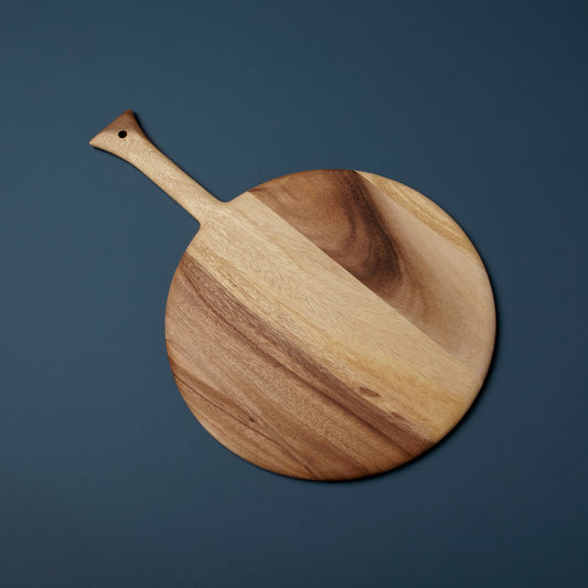 Acacia Medium Round Board with Handle